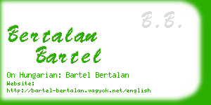 bertalan bartel business card